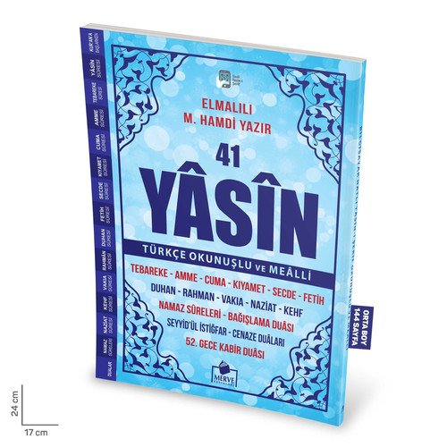 Merve Yasini Şerif Pembe Renk Türkçe Okunuşlu ve Mealli Orta Boy
